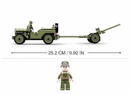 SLUBAN B0853 ARMY WW2 WILLYS JEEP 143PC