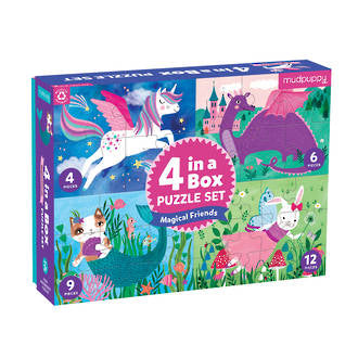 4 in a Box Puzzle Set - Magical Friends