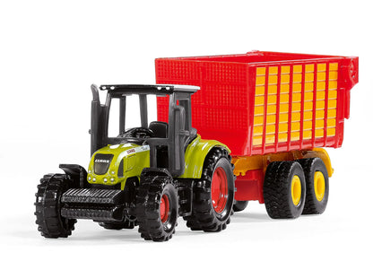 Siku 1650 Claas Tractor With Silage Trailer