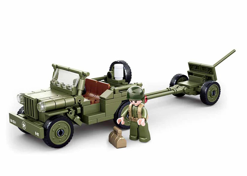 SLUBAN B0853 ARMY WW2 WILLYS JEEP 143PC