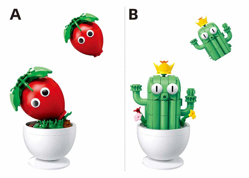 Sluban B1073 Potted Plants Flowers Assorted