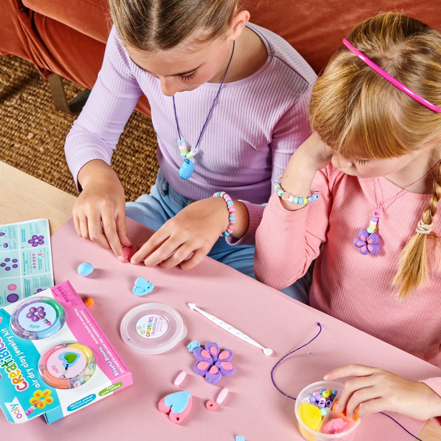 Creatibles Air Dry Clay Blissful Blooms Jewelry Kit