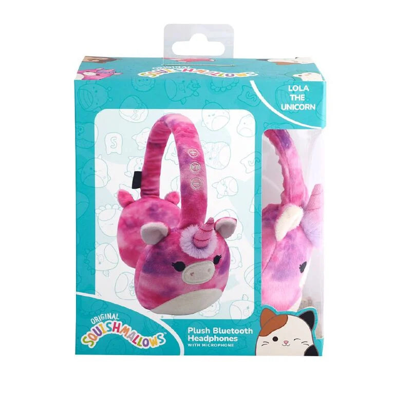 Squishmallows Plush Bluetooth Headphones Lola The Unicorn