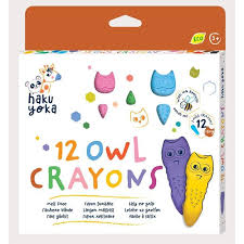 Haku Yoka 12 Colors Owl Crayons