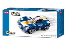 Sluban B0801 Power Brick Pull Back Cars Associated