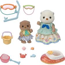 Sylvanian Families 5804 Sea Otter Sisters Splashy Snorkel Set