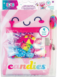 Candy Plush Pocket Locking Journal Assorted
