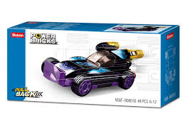Sluban B0801 Power Brick Pull Back Cars Associated