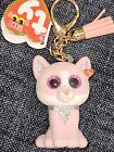 TY Mini Boos FIONA the Pink Cat Figure Collectible Keychain Clip