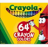 Crayola Crayons & Sharpener 64 Pack Assorted