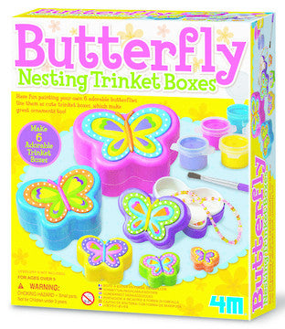 4M Butterfly Nesting Trinket Box 4664