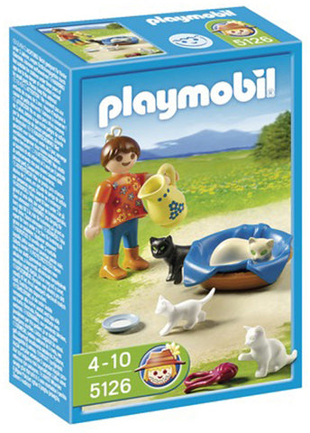 Playmobil Girl with Cats and Kittens 905126