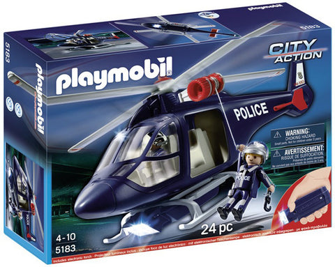 Playmobil Police Helicopter with LED Spotlight 905183