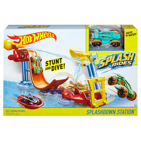 Hotwheels HW Splash  Rides Splashdown Station Playset djc18
